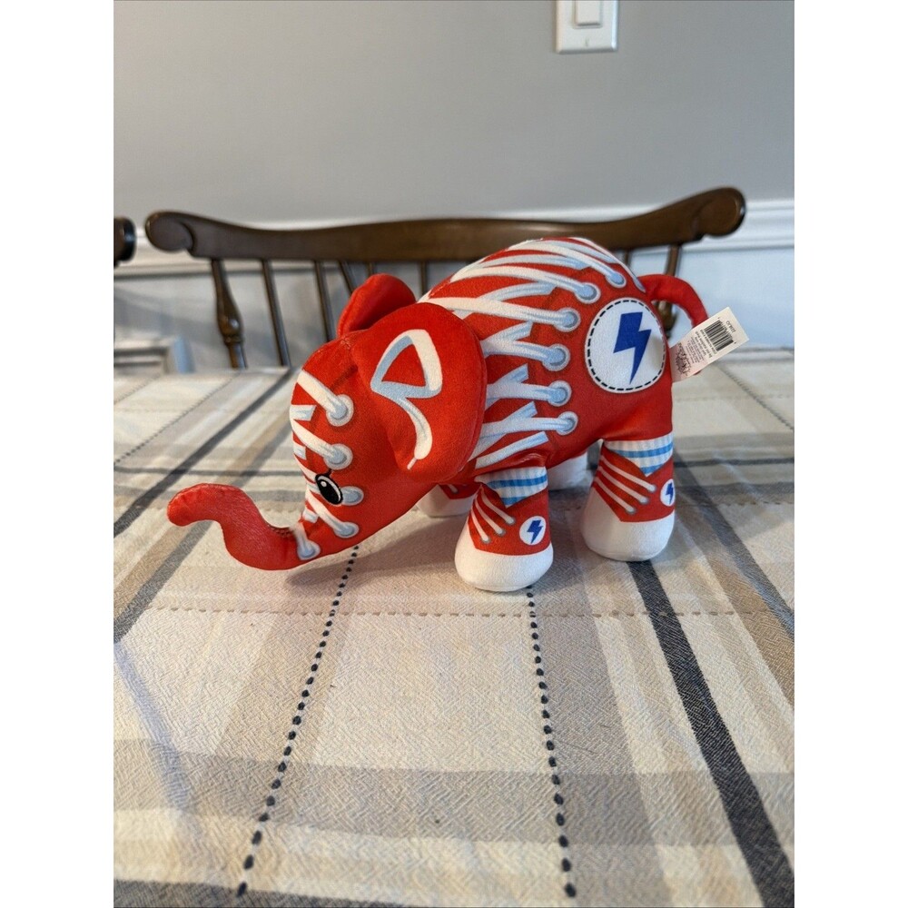 Pop Art “ Bolt “ Red Tennis shoe Cats Vs. Pickles Sot Plush Elephant 8”